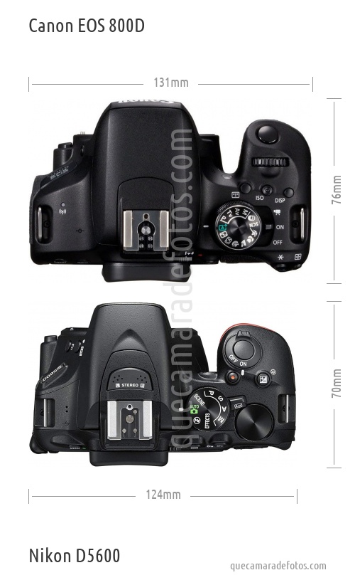 Canon EOS 800D vs Nikon D5600