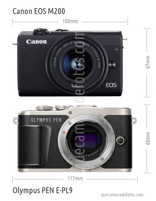 Canon EOS M200 vs Olympus PEN E-PL9