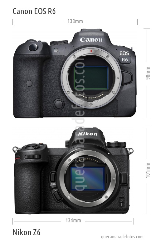 Canon EOS R6 vs Nikon Z6