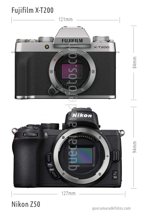 Fujifilm X-T200 vs Nikon Z50