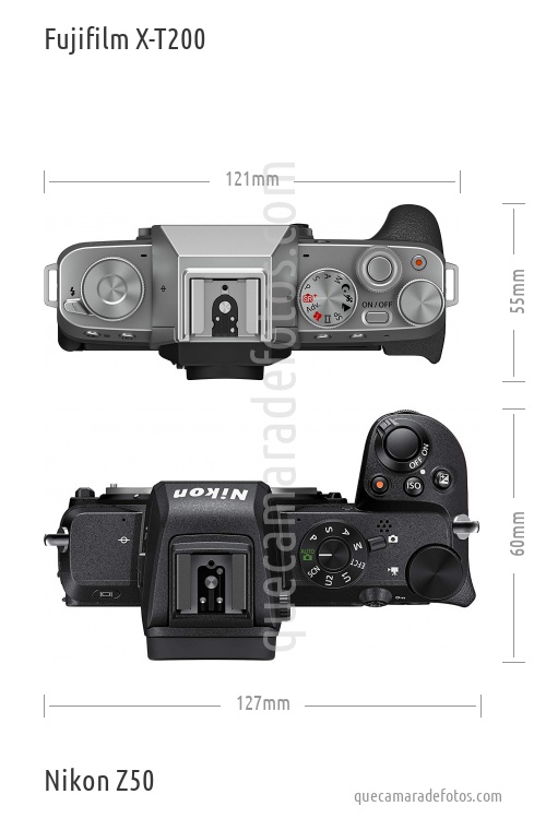 Fujifilm X-T200 vs Nikon Z50