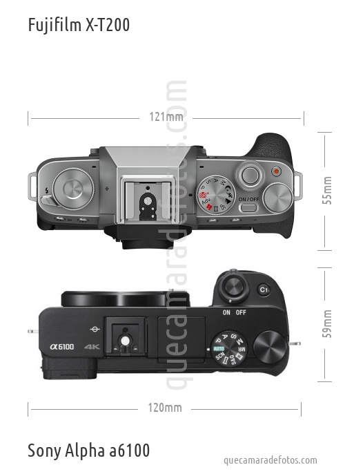 Fujifilm X-T200 vs Sony Alpha a6100