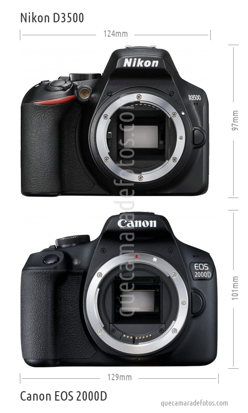 Nikon D3500 vs Canon EOS 2000D