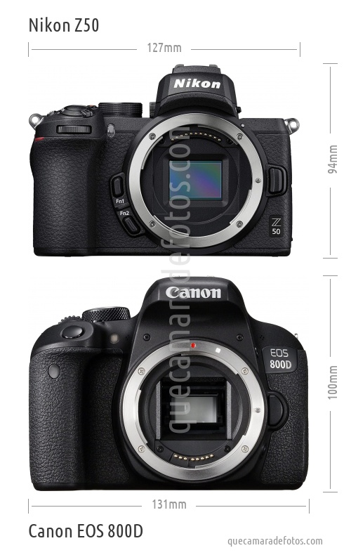Nikon Z50 vs Canon EOS 800D