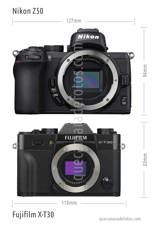 Nikon Z50 vs Fujifilm X-T30