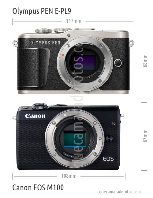 Olympus PEN E-PL9 vs Canon EOS M100