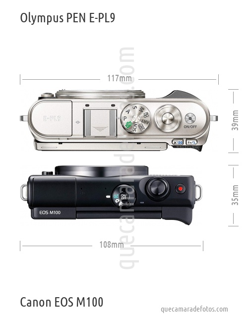 Olympus PEN E-PL9 vs Canon EOS M100