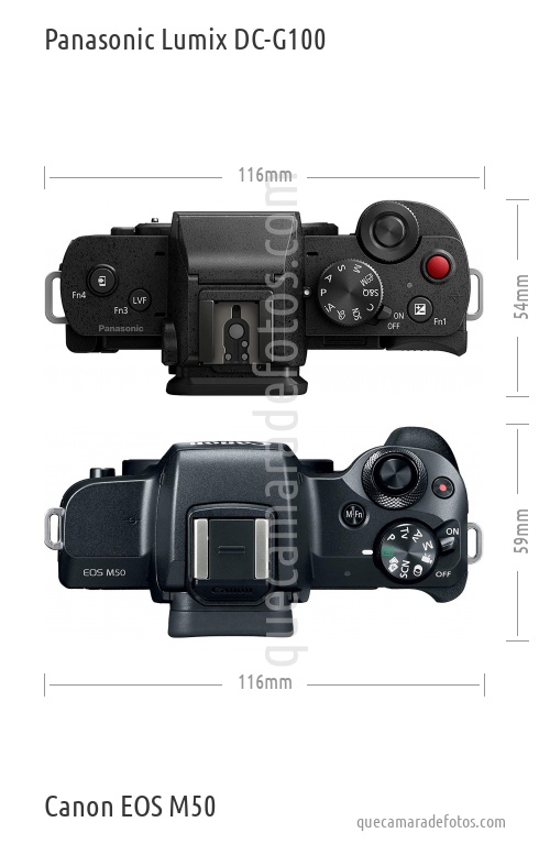 Panasonic Lumix DC-G100 vs Canon EOS M50