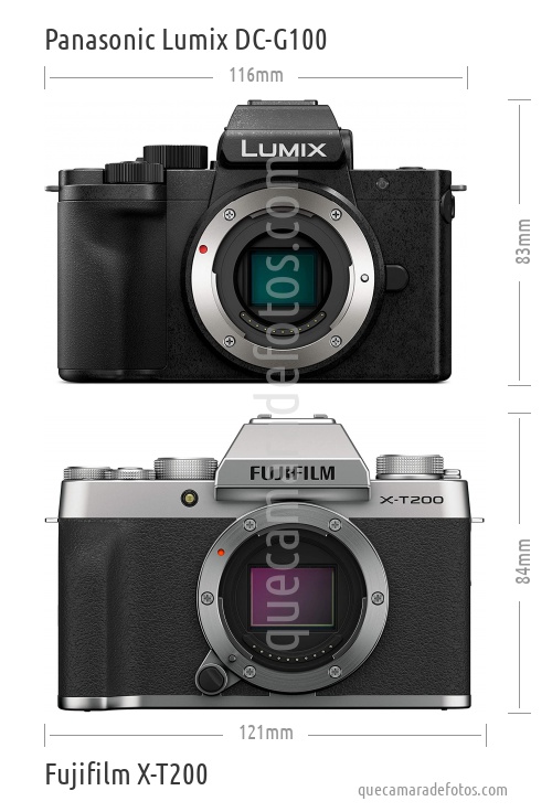 Panasonic Lumix DC-G100 vs Fujifilm X-T200