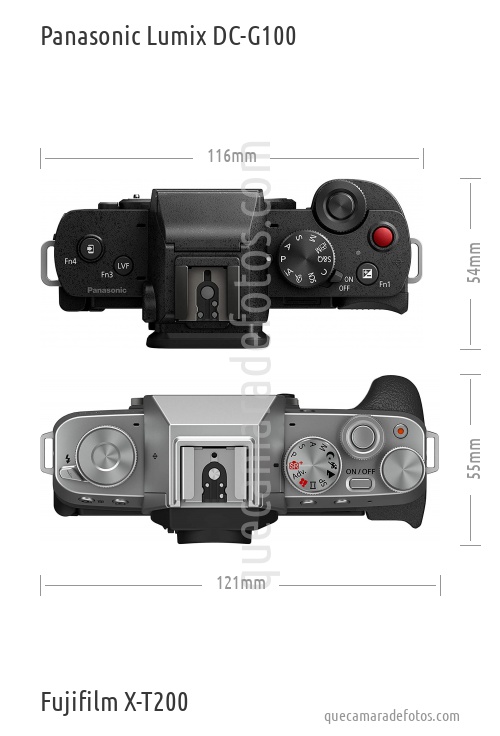 Panasonic Lumix DC-G100 vs Fujifilm X-T200