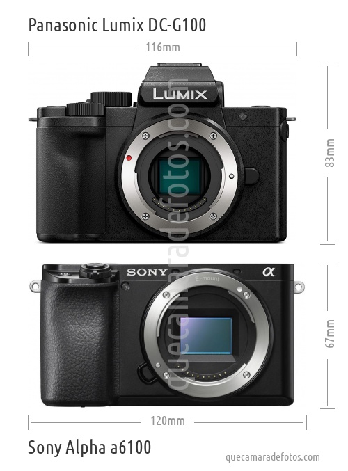 Panasonic Lumix DC-G100 vs Sony Alpha a6100
