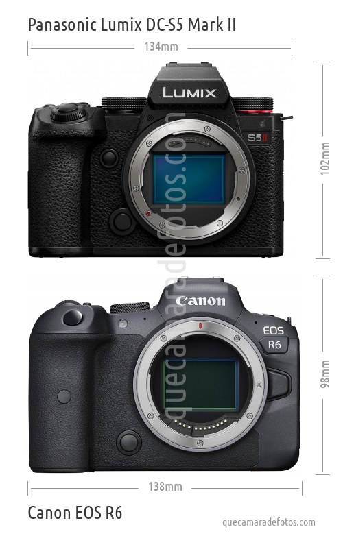 Panasonic Lumix DC-S5 Mark II vs Canon EOS R6