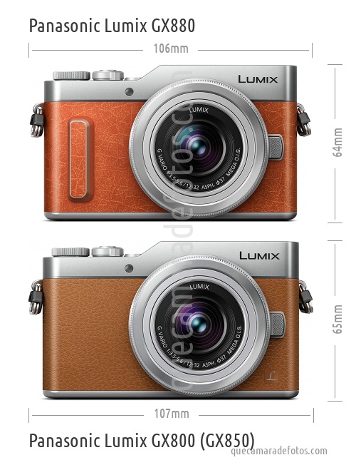 Panasonic Lumix GX880 vs Panasonic Lumix GX800 (GX850)