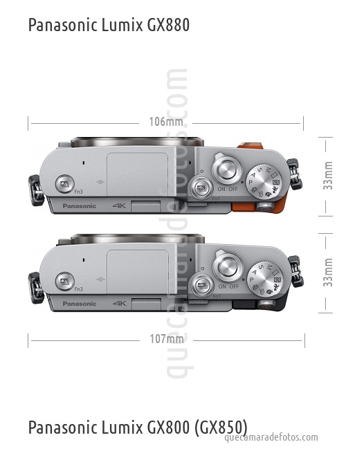 Panasonic Lumix GX880 vs Panasonic Lumix GX800 (GX850)