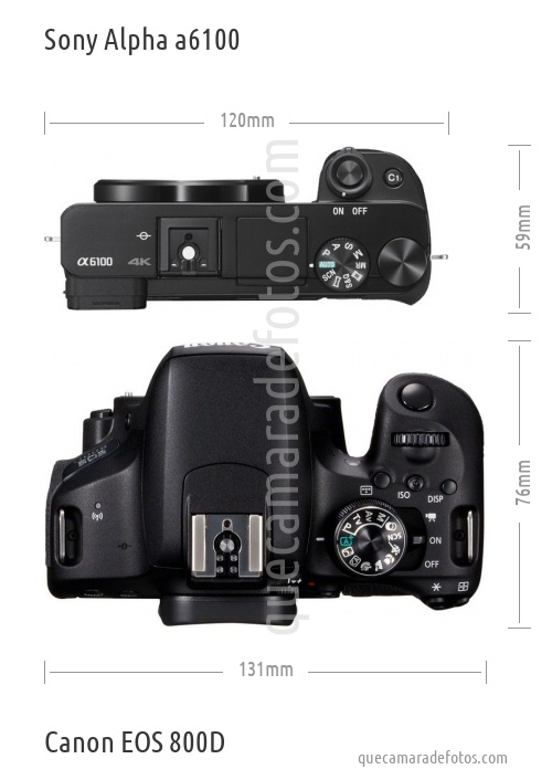 Sony Alpha a6100 vs Canon EOS 800D