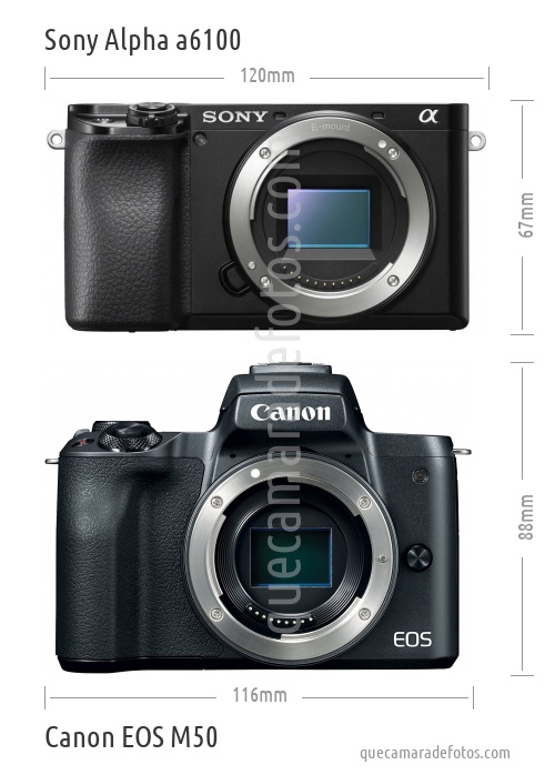 Sony Alpha a6100 vs Canon EOS M50