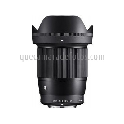 Sigma  16mm F1.4 DC DN C (montura Z) | vista frontal